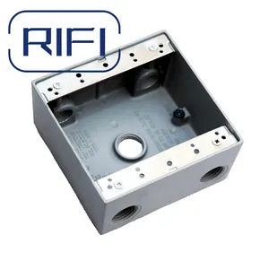 Two Gang Weatherproof Box 5 Hole