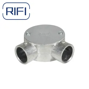 Angle Box -2 Way Alumimum Circular Junction Box (Set Screw Type for EMT Conduit)