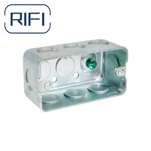 4 X 2 Inch Rectangular Steel Handy Box With Raised Ground Screw