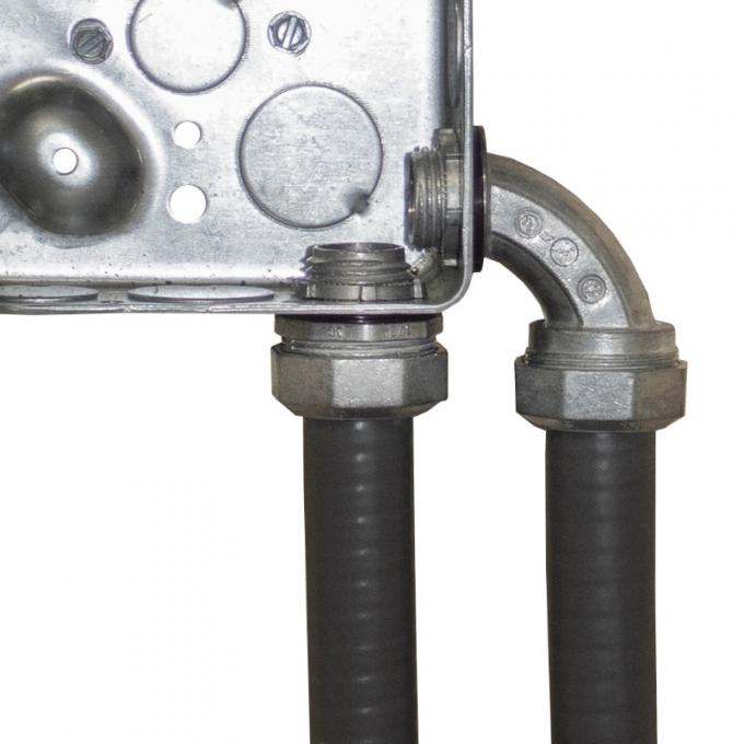 3/8"-4" Zinc Die Cast Liquid Tight Flexible Metal Conduit 90 Degree Angle Connecoter Flexible Connector