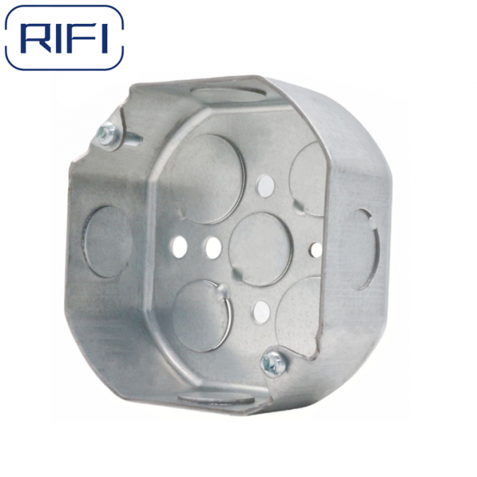 Custom Electrical Conduit Boxes Steel Box Octagon With Raised Ground Screw
