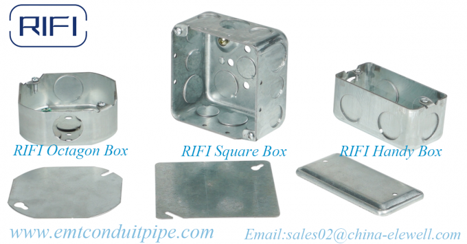 Custom Electrical Conduit Boxes Steel Box Octagon With Raised Ground Screw