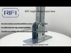 RIFI Strut Channel Fitting Carbon Steel Galvanized Single Channel Post Base Solar Bracket