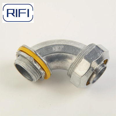 Zinc Die Cast Liquid Tight Electrical Conduit Waterproof Angle 90 Degree Connector