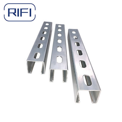 Galvanized Steel Thickness 2mm 41x41 Slotted Channel 10 Ft Ss Unistrut Channel