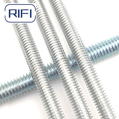 DIN975 Low Carbon Steel Thread Rod Full Blue White Zinc 2 Meters 4.8 Grade