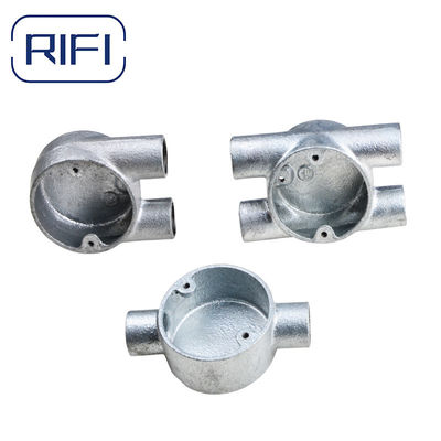 Conduit 20mm Terminal Box 1 Way Malleable Iron Hot Dip Galvanized Finish