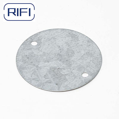 Galvanized Finish Round Metal Electrical Box Cover For BS4568 Junction Boxes