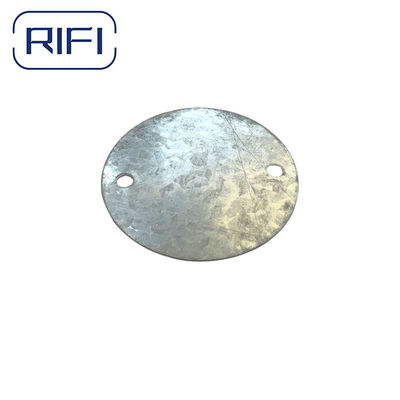 Galvanized Finish Round Metal Electrical Box Cover For BS4568 Junction Boxes