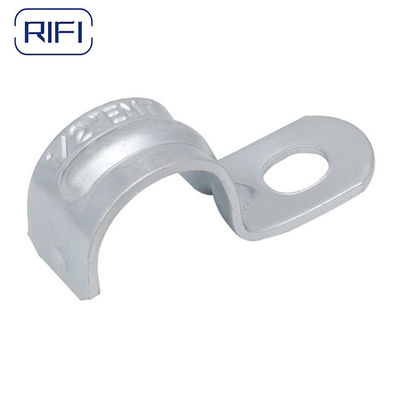 Silver EMT Conduit Fittings 3/4" EMT One Hole Strap Galvanised