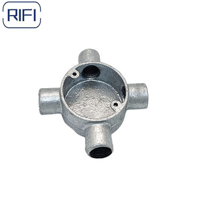 4 Way Electrical Box Fittings BS4568 / BS31 GI Conduit Fittings