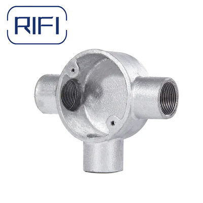 Tee 3 Way Hot Dip Galvanised Circular Junction Box For Electrical Installations