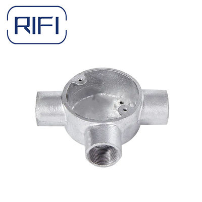 Tee 3 Way Hot Dip Galvanised Circular Junction Box For Electrical Installations