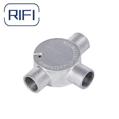 Tee 3 Way Hot Dip Galvanised Circular Junction Box For Electrical Installations