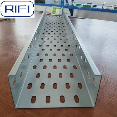 Outdoor Steel 300mm Hot-dipped Galvanized Rustproof Slotted Cable Tray Coated With Complete Groove Type Specifications