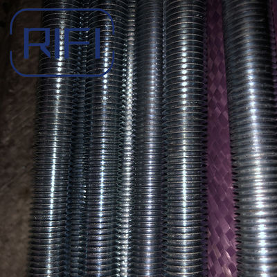 Electro Galvanized M8 M10 M12 Steel Threaded Rods DIN975 DIN976 Standard 3 Meter