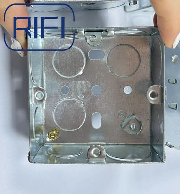 British Stand Galvanized GI Switch And Socket Box 1 Gang Boxes With 20mm 25mm Knockout