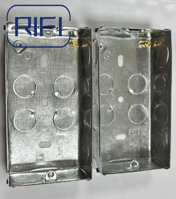British Stand Galvanized GI Switch And Socket Box 1 Gang Boxes With 20mm 25mm Knockout