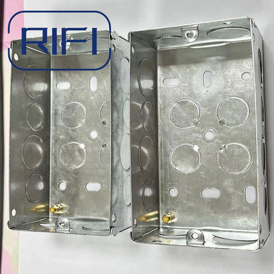 British Stand Galvanized GI Switch And Socket Box 1 Gang Boxes With 20mm 25mm Knockout