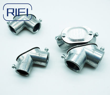 Electrical Conduit EMT Fittings Zinc Die Cast EMT Inside 90 Degree Corner Pulling Elbows With Set Screw