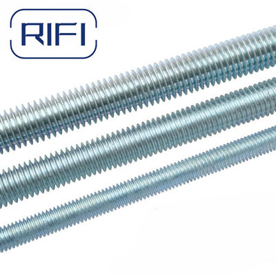 Silver Zinc Plated Steel Fasteners For All Thread Bar Metric Threaded Hardware Rods