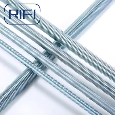 Silver Zinc Plated Steel Fasteners For All Thread Bar Metric Threaded Hardware Rods