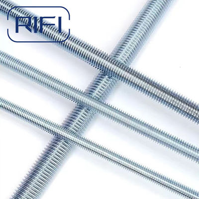 Silver Zinc Plated Steel Fasteners For All Thread Bar Metric Threaded Hardware Rods