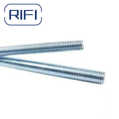 White Blue Zinc Plated Steel Threaded Rods In 1m 2m 3m Lengths - Hardware Fasteners