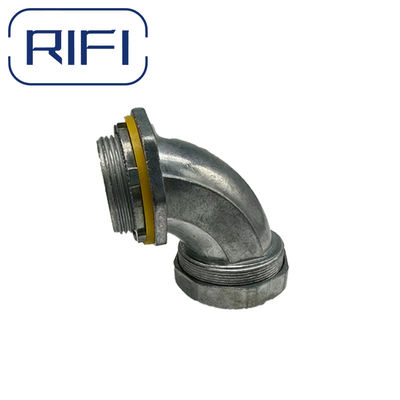 RIFI-Zinc Die Cast Liquid Tight Electrical Conduit Waterproof Angle 90 Degree Connector