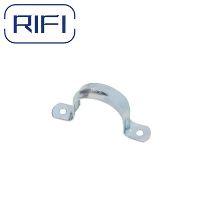 RIFI-Electrical EMT Conduit Fittings 2 Hole Pipe Strap Galvanized Metal Silver THS-050S-400S 2"