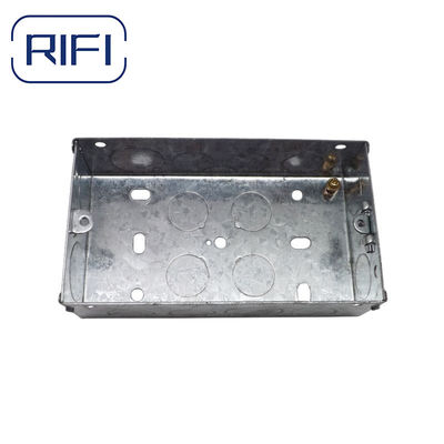 GI Metal Conduit Cable Switch Boxes With Galvanized Finish 2 Gang 3x6 35mm Deep