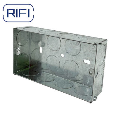 GI Metal Conduit Cable Switch Boxes With Galvanized Finish 2 Gang 3x6 35mm Deep