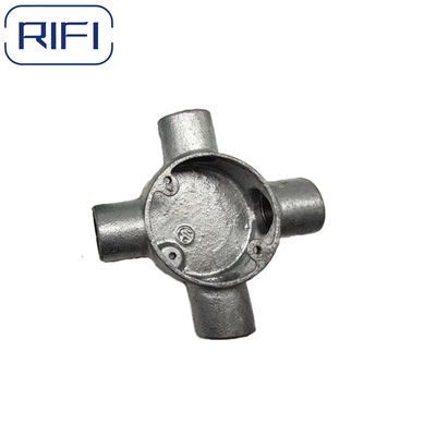 BS4568 Conduit Pipe Fitting 20mm,25mm Malleable Iron HDG Intersection Box 4 Way