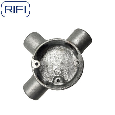 20mm,25mm RIFI Malleable Iron Circular Boxes HDG Tee Box 3 Way
