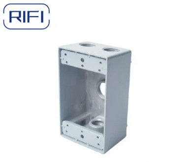 Aluminum  One Gang / Two Gang / Round Junction Grey Electrical Outlet Box With Lug