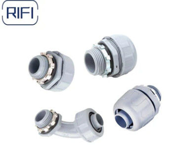 Grey Non-Metallic Liquid Tight Straight Electrical Conduit Straight / 90 Degree Connector
