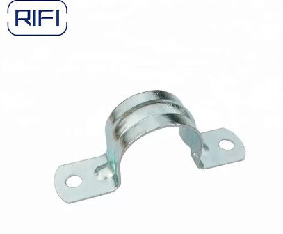 Electrical EMT Conduit Fittings 2 Hole Pipe Strap Galvanized Metal 4 Inch