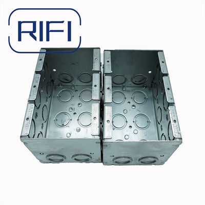 UL Listed Galvanized Steel Masonry Box With Concentric Knockouts Welded 3-1/2 In Deep Electrical Metal Box Americ