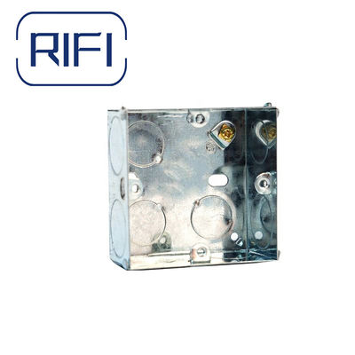 British Standards 3"X3" Single Gang Switch Socket GI Box 35mm Depth Electrical Fittings