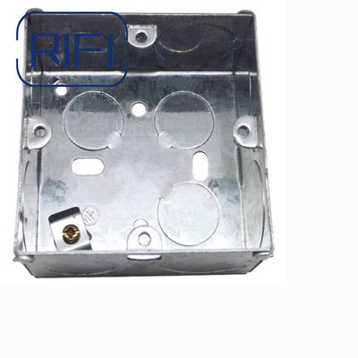 British Standards 3"X3" Single Gang Switch Socket GI Box 35mm Depth Electrical Fittings
