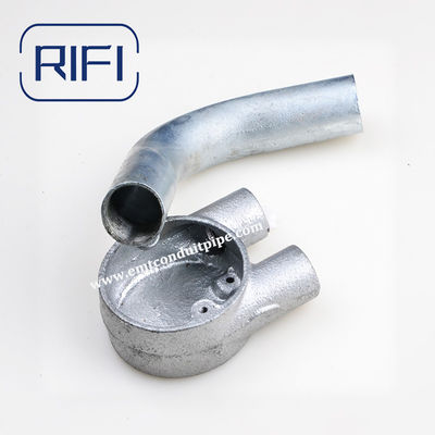 20mm 25mm Solid Elbow GI Conduit Fittings Electrical Conduit System  With Galvanized Steel