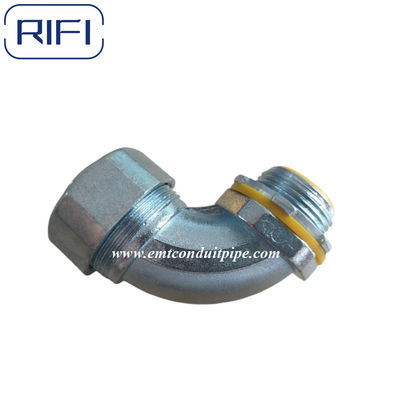 3/8  To 4 Inch Zinc Die Cast 90 Degree Angle Squeeze Connectors Clamp Type Fex To Box  Conduit Fittings