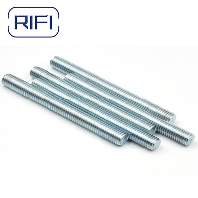 Unc Metric Steel Zinc White Blue Plated Threaded Rods 1 Metet To 3 Meter With ASTM/DIN Standards