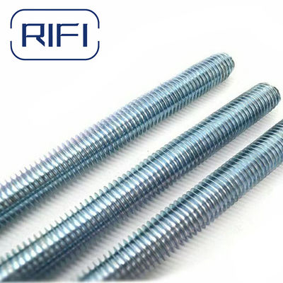 Unc Metric Steel Zinc White Blue Plated Threaded Rods 1 Metet To 3 Meter With ASTM/DIN Standards