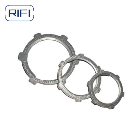 3''  Ul Listed Sliver Color IMC Conduit Fittings Zinc / Steel  Lock Nut For Fastening
