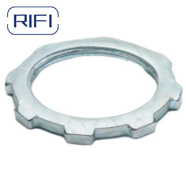 3''  Ul Listed Sliver Color IMC Conduit Fittings Zinc / Steel  Lock Nut For Fastening