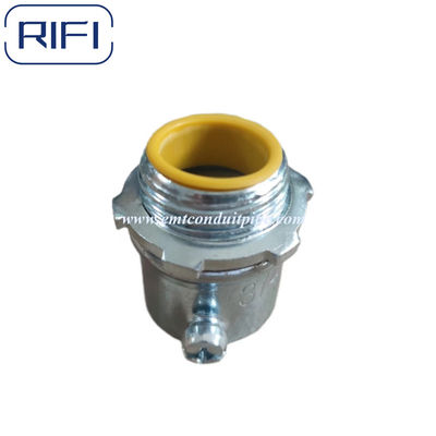 EMT Conduit Fittings EMT Galvanized Steel Set Screw Connector With Insulated