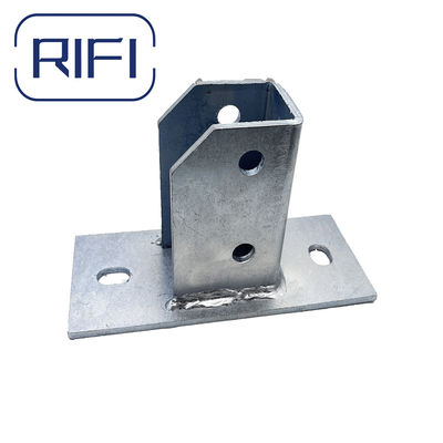 RIFI Strut Channel Fitting Carbon Steel Galvanized Single Channel Post Base Solar Bracket