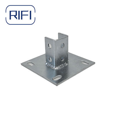 Strut C Channel Electro Galvanized Base Plate Strut Channel Fitting