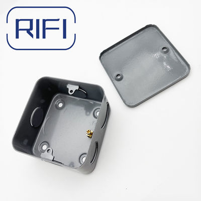 1 Gang 40mm Depth Electric Metal Clad Back Box Switches & Sockets With Brass Terminal